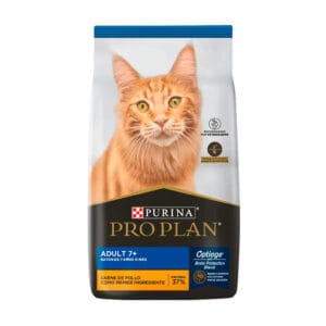 Imagen de ProPlan Adult +7 Cat, nutrición super premium para gatos.