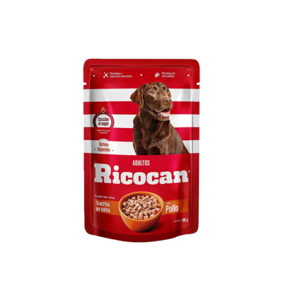 Ricocan - SACHET - 𝗔𝗗𝗨𝗟𝗧𝗢𝗦 - Trocitos de Pollo en Salsa POUCH 100g