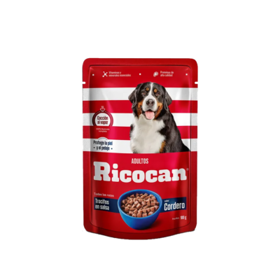 Ricocan - SACHET - 𝗔𝗗𝗨𝗟𝗧𝗢𝗦 - Trocitos de Cordero en Salsa POUCH 100g