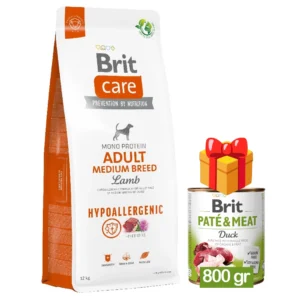 Brit Care Dog Hypoallergenic Adult Medium Breed Lamb - Alimento para perros de raza mediana con cordero