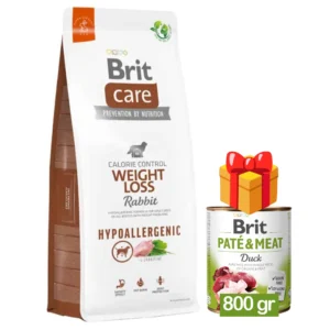 Brit Care Dog Hypoallergenic Weight Loss Rabbit - Alimento para perros con control de peso y alergias