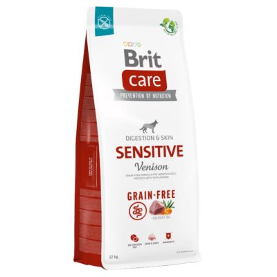 Brit Care Dog Grain Free Sensitive Venison 12kg - Alimento hipoalergénico de venado sin granos para perros sensibles