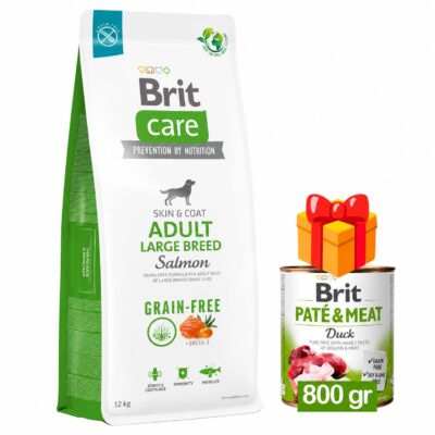 Brit Care Adult Large Breed Salmon 12 kg con lata Brit de 800 g de regalo