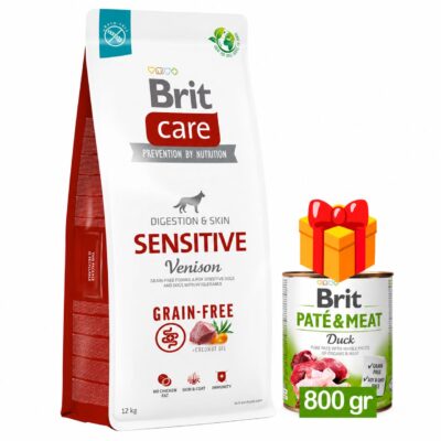 Brit Care Sensitive Venison 12 kg con lata Brit de 800 g de regalo
