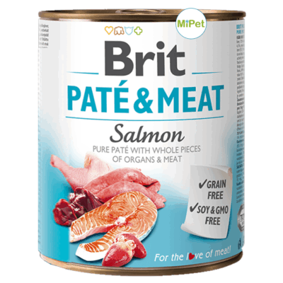 Brit Pate & Meat Salmon 800gr