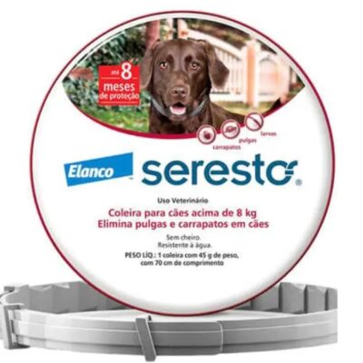 Seresto Perros Mayores de 8 kg en presentación antiparasitaria para mascotas según rango de peso