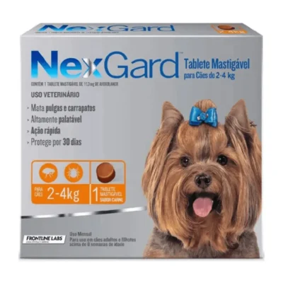 Nexgard 11.3 mg Perro de 2 a 4 kg Caja x 3 tabletas antiparasitario oral para perros pequeños de 2 a 4 kg