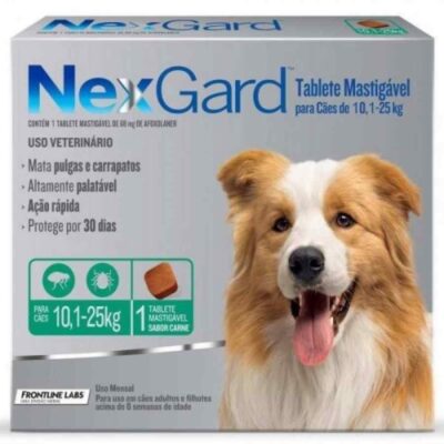 Nexgard 68 mg Perro de 10 a 25 kg Caja x 3 tabletas antiparasitario oral para perros de 10 a 25 kg