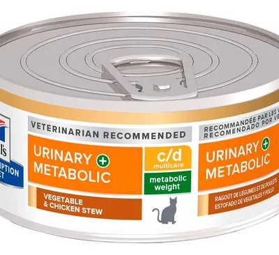 Hills PD Feline c/d + Metabolic Vg&Ckn (Estofado) 82 g