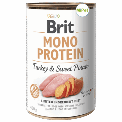 Brit Mono Protein Turkey & Sweet Potato - Pavo y Papas 400g