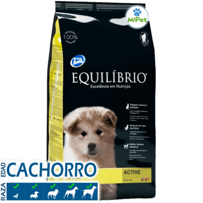 Alimento Equilibrio Puppies All Breeds, saco de comida para perros jóvenes