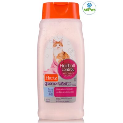 c. HARTZ Shampoo Gatos - Hairball Control x 444 ml