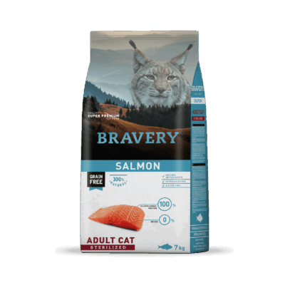 C3. Bravery Salmon Adult Cat Sterilized 02 kg - BRSS02