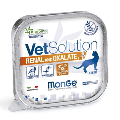 Monge Vet Solution Feline Renal & Oxalate Alutray 100 gr
