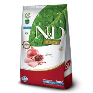 Imagen de N&D Feline Adulto Castrado Pollo y Granada 7.5 kg, nutrición super premium para gatos.