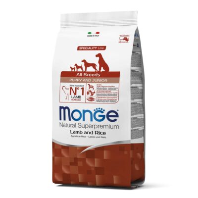 Imagen de Monge Canino Puppy Cordero y Arroz, nutrición super premium para perros.