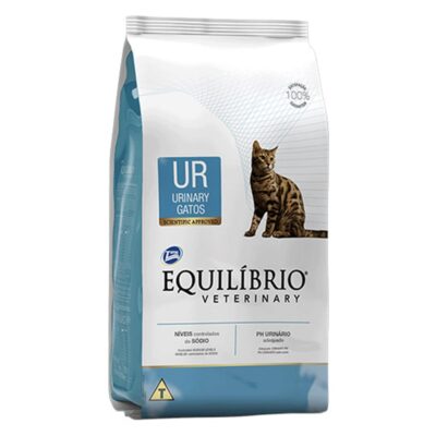 Empaque de Equilibrio Veterinary Cat Urinary UR 2 kg, nutrición especializada para mascotas.