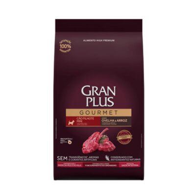 Imagen de Gran Plus Gourmet Cachorro Mini y Pequeño Cordero y Arroz 10 kg, nutrición super premium para perros.