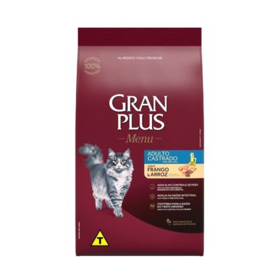 Imagen de Gran Plus Gato Adulto Castrado Pollo y Arroz 10 kg, nutrición super premium para gatos.