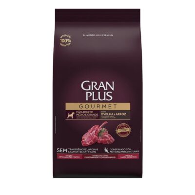 Imagen de Gran Plus Gourmet Adulto Mediano y Grande Cordero y Arroz 15 kg, nutrición super premium para perros.