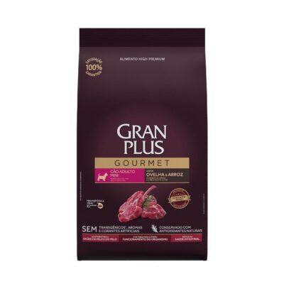 Imagen de Gran Plus Gourmet Adulto Mini y Pequeño Cordero y Arroz 10 kg, nutrición super premium para perros.