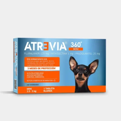 Atrevia 360 Mini Perro de 2 a 4.5 kg antiparasitario oral para perros muy pequeños