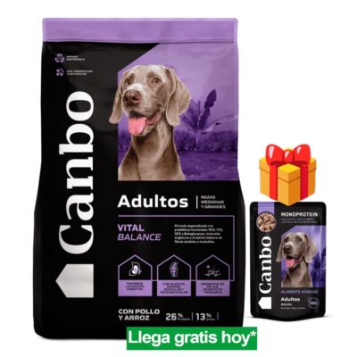 Canbo Balance Pollo Adulto Raza Mediana y Grande, alimento para perros, perro raza grande, nutrición canina.