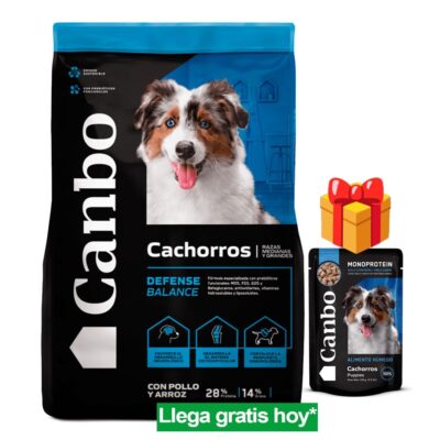 Canbo Balance Pollo Cachorro Raza Mediana y Grande, alimento para cachorros, perro raza grande, nutrición canina.