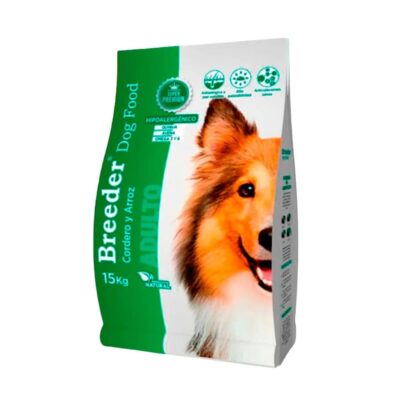 Imagen de Breeder Adulto Sabor Cordero 15 kg, nutrición super premium para perros.