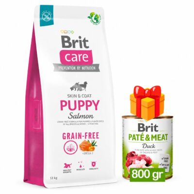 Brit Care Puppy Salmon 12 kg con lata Brit de 800 g de regalo