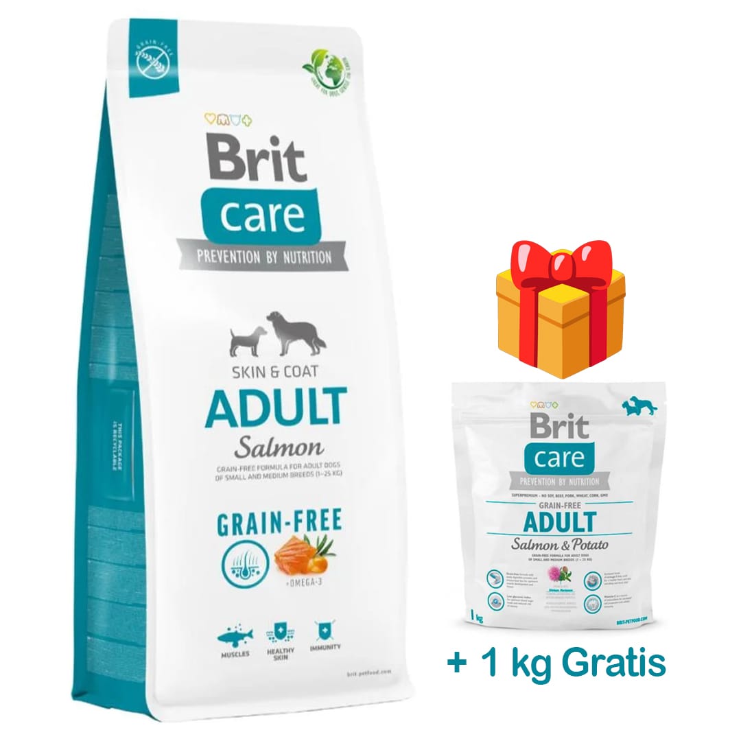 Picture of Brit Care Dog Grain Free Adult Salmon 12kg + 1kg - MiPet
