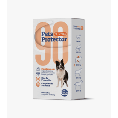 Pets Protector 90 Perro de 10.1 a 20 kg en presentación antiparasitaria para mascotas según rango de peso