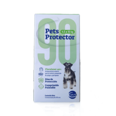 Pets Protector 90 Perro de 4.5 a 10 kg en presentación antiparasitaria para mascotas según rango de peso