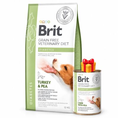 Brit Vet Diets Dog Diabetes 12 kg con lata de regalo